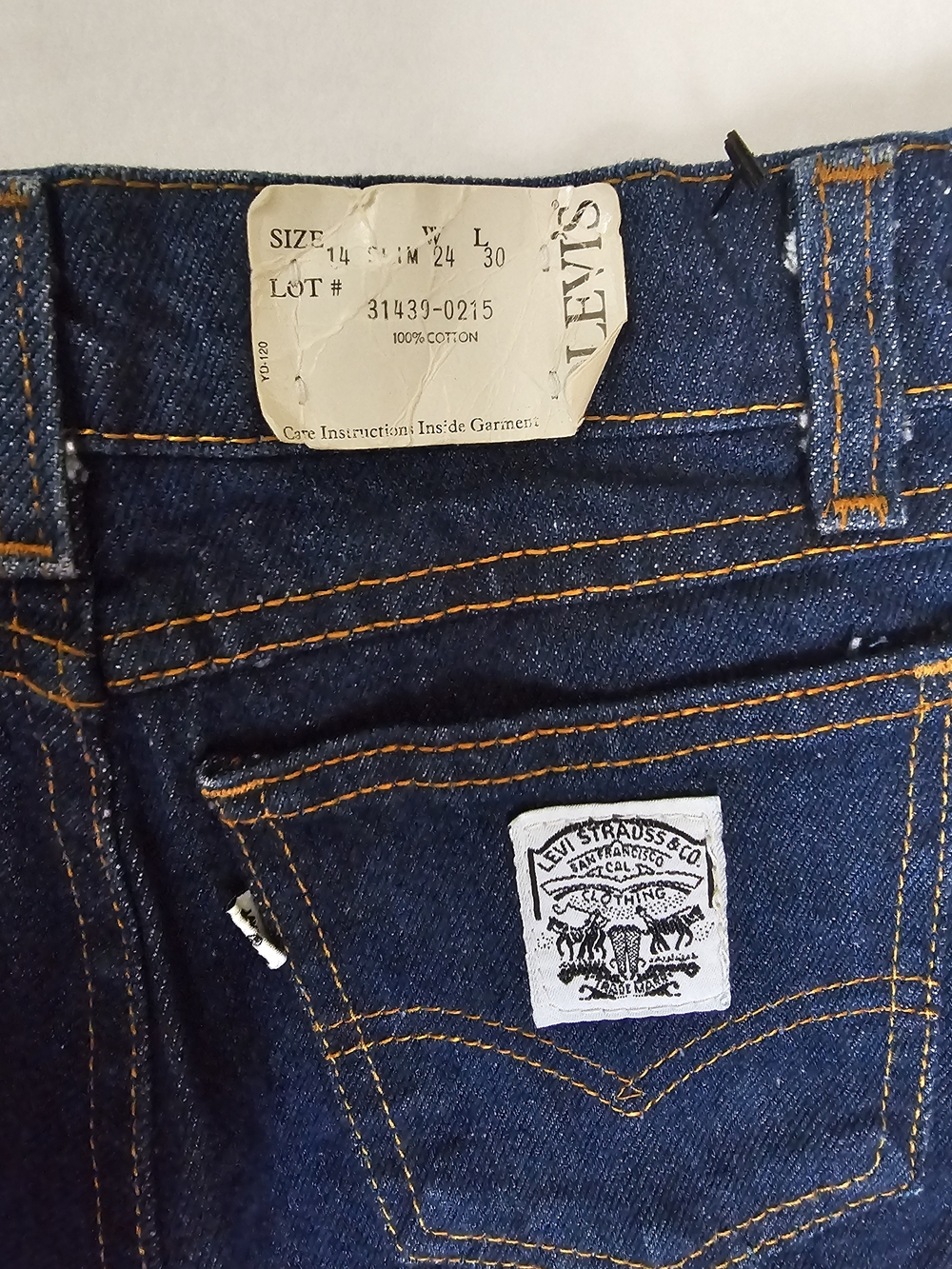 Vintage Levi's Girls Dark Blue Denim Jeans
